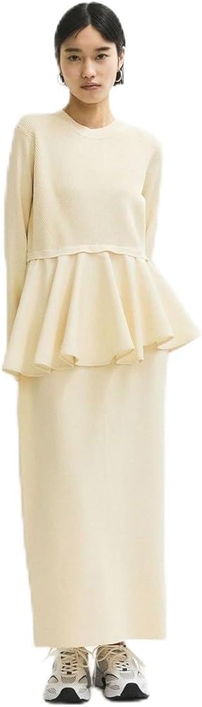 Amazon.co.jp: [アダムエロペ] サステナブル ペプラムコンビニット